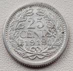 mooi kwartje 1918  CW ZF: 10 (P: 30), Postzegels en Munten, Munten | Nederland, Zilver, Koningin Wilhelmina, Ophalen of Verzenden