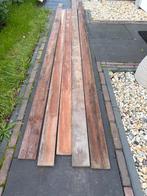 7 stuks meranti teak latten, Ophalen, Zo goed als nieuw, 250 cm of meer, Palen