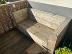 ZGAN steigerhouten tuinbank + Waterproof kussens! Moet weg, Tuin en Terras, Tuinbanken, Ophalen of Verzenden, Zo goed als nieuw