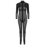 Doorzichtige zwarte dames catsuit / bodysuit jumpsuit sexy, Verzenden, Nieuw, Kleding