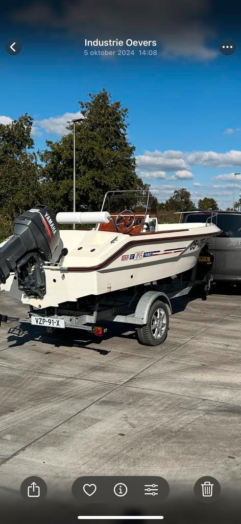 Elan family 495 GT 60pk yamaha powertrim, Watersport en Boten, Vis- en Consoleboten, Gebruikt, 50 tot 70 pk, 3 tot 6 meter, Benzine