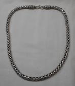 Zilveren vossenstaart ketting met Balinese sluiting nr.858, Verzenden, Zo goed als nieuw, Zilver, Zilver