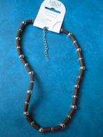 Bruine kralenketting (NIEUW), Ophalen of Verzenden, Nieuw, Bruin, Overige materialen