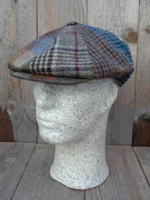 Faustmann bruine patchwork newsboy pet maten 59,60 en 62, Kleding | Heren, Hoeden en Petten, Nieuw, Pet, 60 cm (XL, 7½ inch) of meer