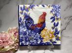 Paw knutsel servetten Haan Delfts blauw bloemen nr 332, Ophalen of Verzenden, Nieuw, Materiaal