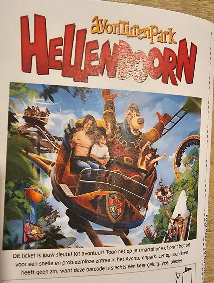 Toegangskaarten Hellendoorn / Heksendoorn, Tickets en Kaartjes, Recreatie | Pretparken en Attractieparken, Drie personen of meer