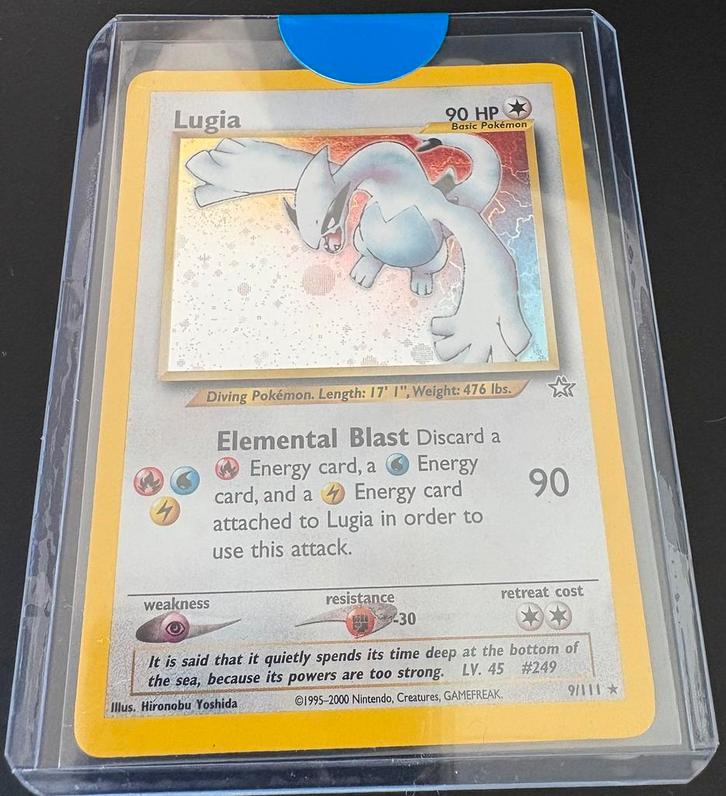 Lugia 9/111 Neo Genesis holo rare, Hobby en Vrije tijd, Verzamelkaartspellen | Pokémon, Zo goed als nieuw, Ophalen of Verzenden