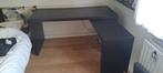 Zwart Malm bureau uitschuifbaar., Huis en Inrichting, Ophalen of Verzenden, Zo goed als nieuw, Bureau