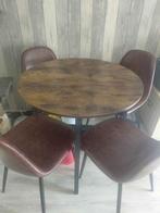 Eethoek met 4 stoelen – zo goed als nieuw, Huis en Inrichting, Tafels | Eettafels, Ophalen, Overige materialen, 50 tot 100 cm