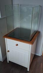 Dennerle cube 60 liter aquarium incl kast en toebehoren, Ophalen, Gebruikt, Leeg aquarium