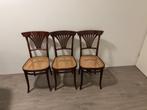 3 stoelen | Thonet | Hout, Huis en Inrichting, Stoelen, Ophalen, Riet of Rotan, Gebruikt, Drie