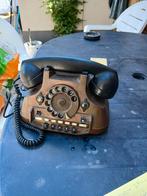 Antieke koperen /bakeliet Ericsson draaischijf telefoon, Ophalen of Verzenden
