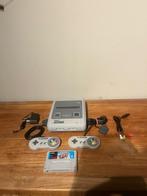 nintendo snes met 2 controllers, Ophalen of Verzenden, Zo goed als nieuw, Met 2 controllers, Met games