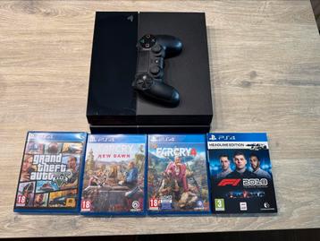 Playstation 4 500gb 1 controller 4 spellen beschikbaar voor biedingen