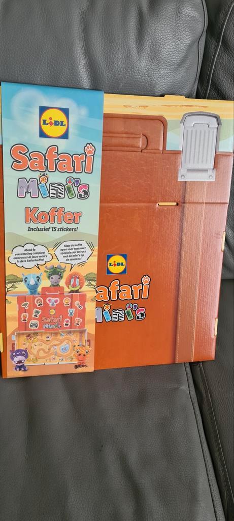 Safari mini's koffer met stickers erin van de lidl 2024, Verzamelen, Supermarktacties, Lidl, Ophalen of Verzenden