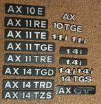 Citroen AX typeplaatjes ( 18 stuks voor € 10,00), Ophalen of Verzenden