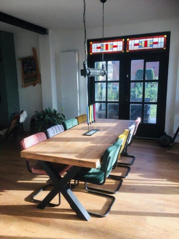 Industriële tafel steigerhout beschikbaar voor biedingen