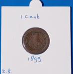 1 cent 1899 - Wilhelmina, Postzegels en Munten, Munten | Nederland, Koningin Wilhelmina, 1 cent, Losse munt, Verzenden
