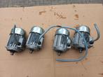 4x Elektromotor 0.25 kw 1340 owm As 16 mm, Ophalen of Verzenden, Elektromotor, Minder dan 1400 rpm