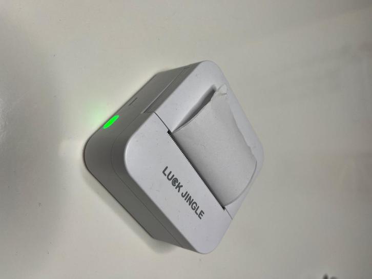 Mini Printer Luck Jingle + Rol Sticker Papier - draadloos, Computers en Software, Pocketprinters, Zo goed als nieuw, Ophalen of Verzenden