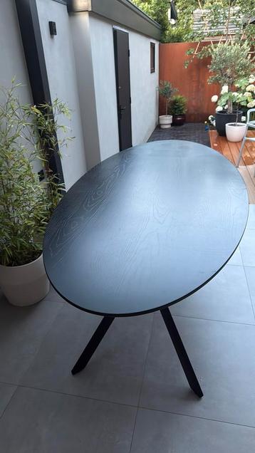 Ovale zwarte tafel 220x  100