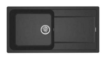 Inbouwspoelbak met kraan kleur zwart in verpakking beschikbaar voor biedingen