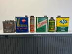 Diverse oude garage olie blikken te koop, Verzamelen, Merken en Reclamevoorwerpen, Verpakking, Gebruikt, Ophalen of Verzenden