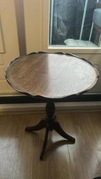 Antiek Houten Tafeltje, Minder dan 55 cm, Gebruikt, Ovaal, Hout