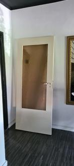 Mooie vintage deur met glas, Glas, 80 tot 100 cm, Gebruikt, Ophalen