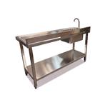 Nieuw RVS wastafel/spoeltafel 150x60x85cm, Ophalen of Verzenden, Nieuw