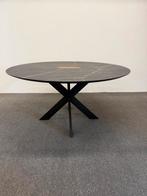 Ronde eettafel HPL marmer 150cm, 150 tot 200 cm, Rond, Ophalen of Verzenden, Zo goed als nieuw