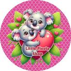 L363 luxe icing koala 20cm eetbare taart plaat print, Ophalen of Verzenden, Nieuw, Taarten, Versiering