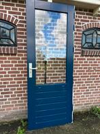Hardhouten achterdeur 82,7x211,5cm., Doe-het-zelf en Verbouw, Deuren en Horren, Ophalen, 80 tot 100 cm, 200 tot 215 cm, Glas