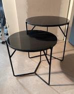 Set tafel rond, met marmerlookblad, Huis en Inrichting, Tafels | Bijzettafels, Minder dan 55 cm, Gebruikt, Rond, Ophalen