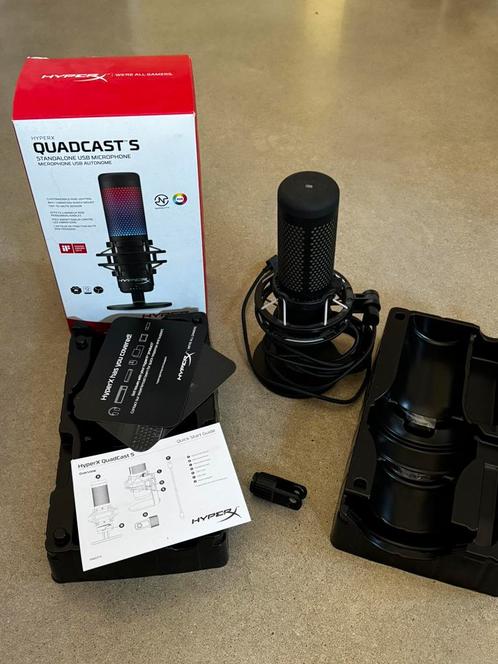 HyperX QuadCast S - Streaming Microfoon Zwart, Muziek en Instrumenten, Microfoons, Zo goed als nieuw, Studiomicrofoon, Ophalen of Verzenden