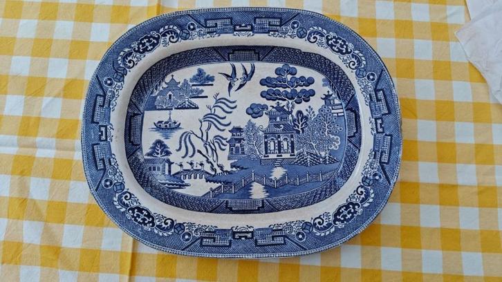 Willow Pattern schaal (blauw, wit), Antiek en Kunst, Antiek | Schalen, Ophalen