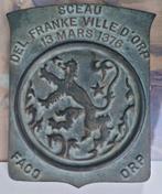 Gietijzeren Belgisch plaat met leeuw  Orp 1376, Ophalen