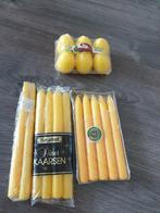 Kaarsen set geel, Nieuw, Minder dan 25 cm, Overige materialen, Ophalen of Verzenden