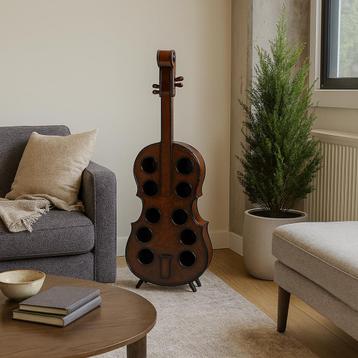 Gitaar wijnrek - Wijnrek houder - Houten wijnrek - Gitaar beschikbaar voor biedingen
