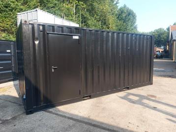 20 ft opslag zeecontainer met stalen loopdeur stroom en ledv beschikbaar voor biedingen