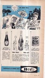 Retro reclame 1962 Hero frisdrank limonade & sauzen, Overige typen, Ophalen of Verzenden