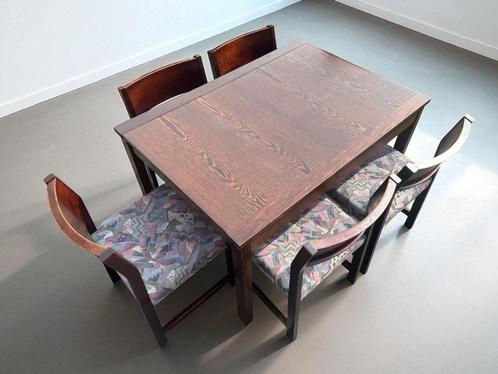 Vintage Eetkamerset, Uitschuifbare tafel – Palissanderhout, Huis en Inrichting, Complete eetkamers, Gebruikt, Ophalen