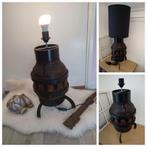 Antieke lamp, houten lamp, wagenwiel lamp, Ophalen