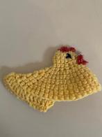 Vintage eierwarmer. Gehaakt. Gele kip / kuiken. Handgemaakt., Ophalen, Zo goed als nieuw
