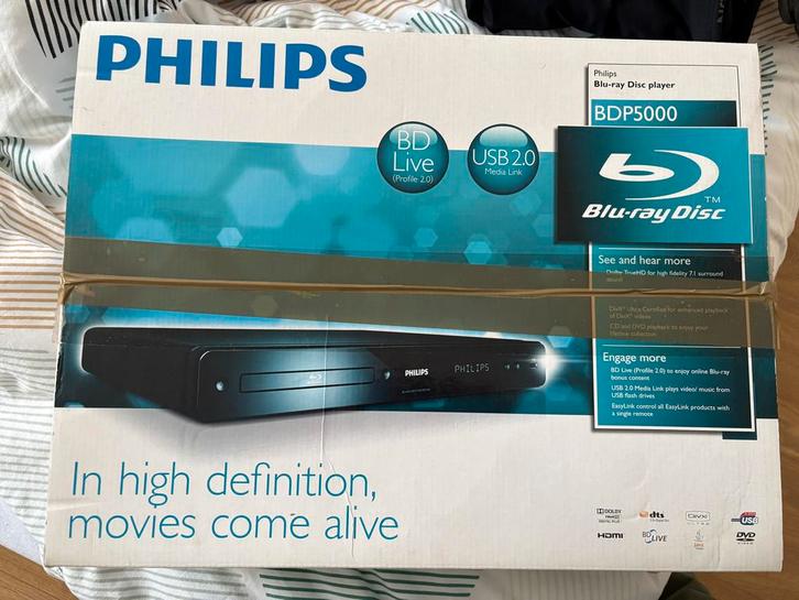Philips BDP5000 Blu-ray Speler, Audio, Tv en Foto, Blu-ray-spelers, Gebruikt, Philips, Ophalen of Verzenden