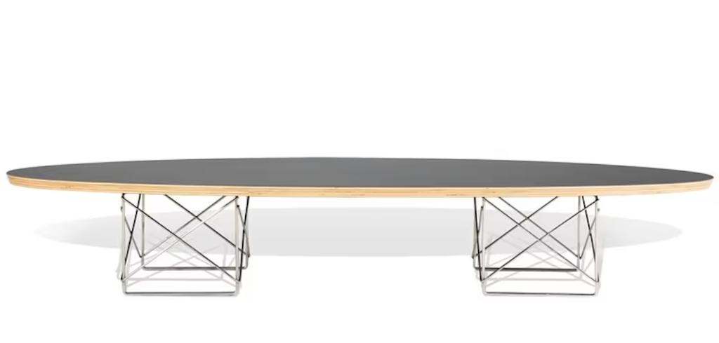 Designtafel inspiratie Vitra ETR Surfplank Eames - 180cm, Huis en Inrichting, Tafels | Salontafels, Gebruikt, Minder dan 50 cm