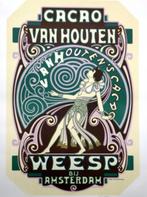 Te koop gevraagd affiche Van Houten Cacao Weesp, Verzamelen, Gebruikt, Voor 1940, Prent, Ophalen