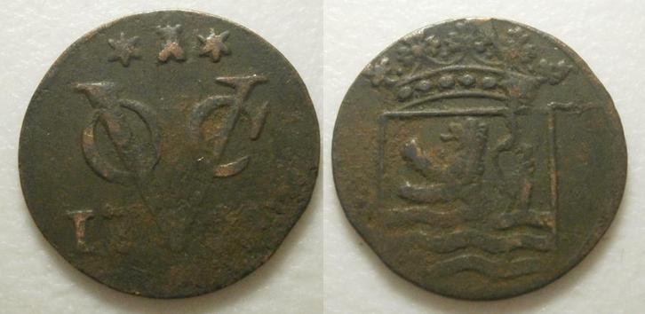 Zeeland VOC Duit 1768, Postzegels en Munten, Munten | Nederland, Losse munt, 1 cent, Vóór koninkrijk, Ophalen of Verzenden