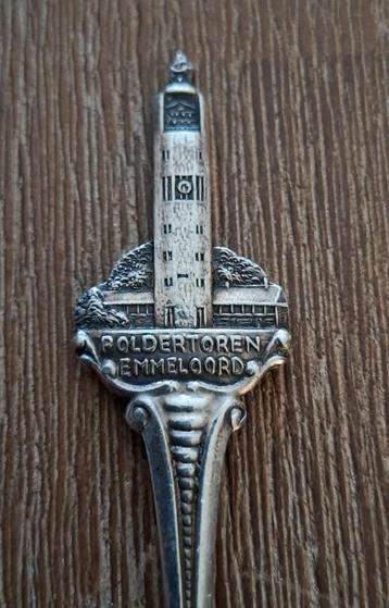 Oud verzilverd lepeltje Poldertoren Emmeloord  beschikbaar voor biedingen