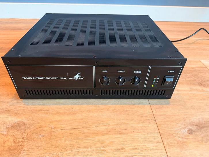 Monacor PA-940S Professionele versterker, Audio, Tv en Foto, Professionele Audio-, Tv- en Video-apparatuur, Gebruikt, Audio, Ophalen of Verzenden